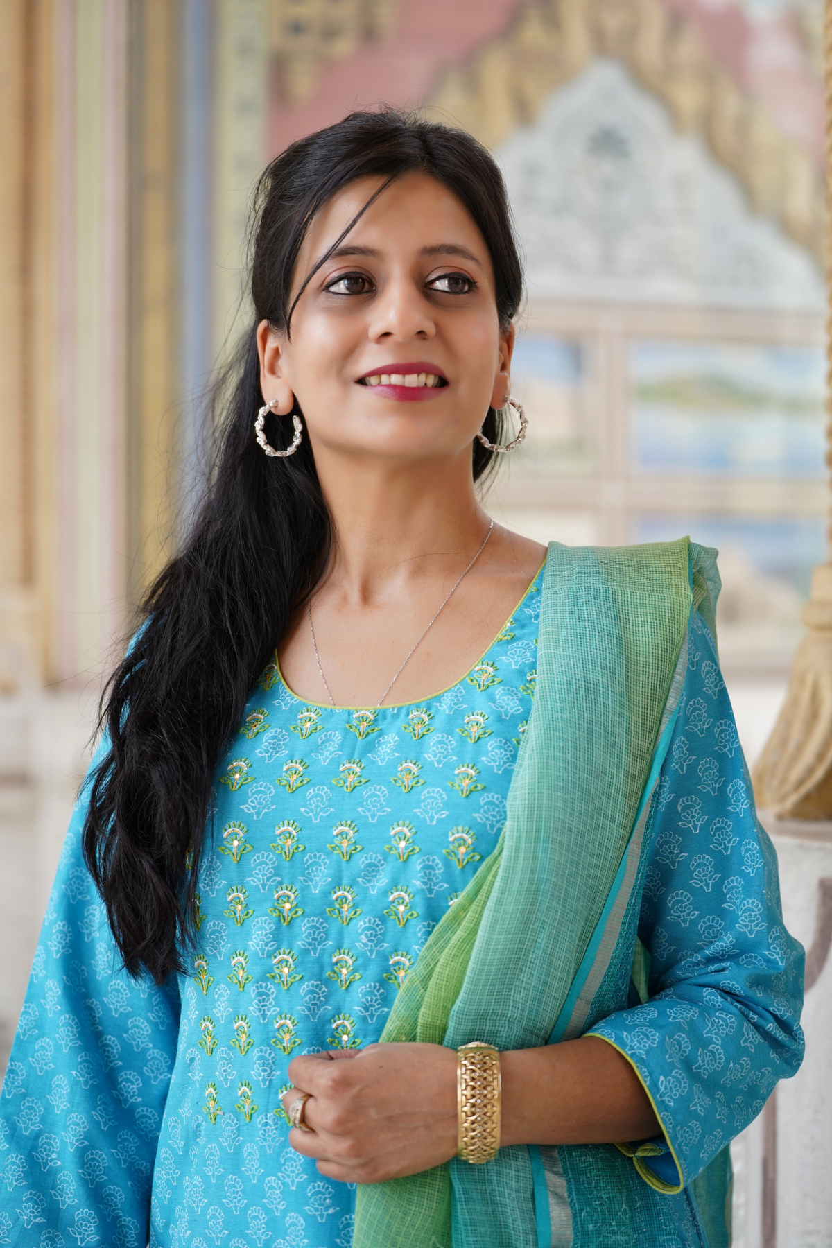 Blue Lakeerein Kurta and Dupatta Set