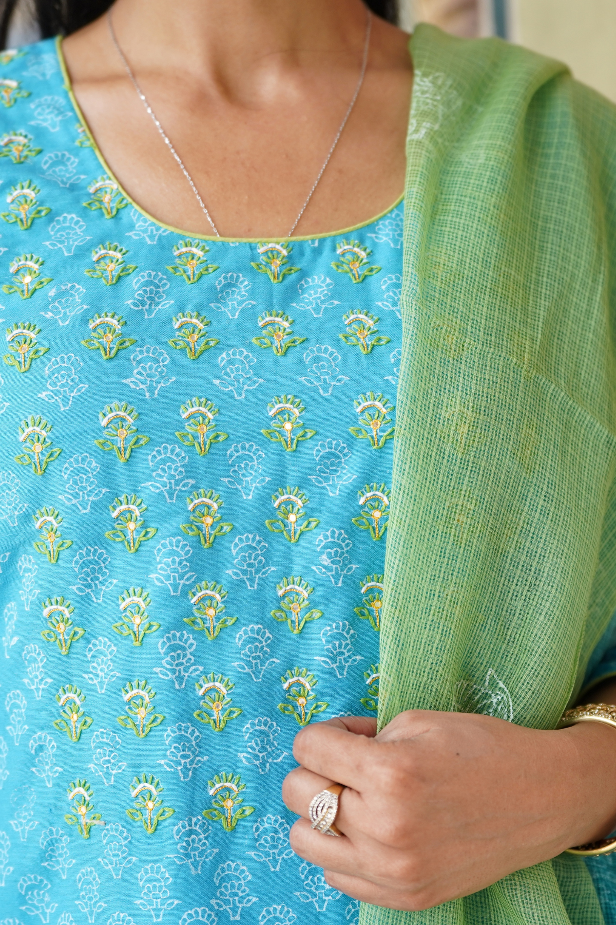 Blue Lakeerein Kurta and Dupatta Set