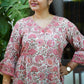 Phalguni floral Block Print Cotton Midi Dress – Lightweight & Comfortable dress