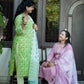 "Sheesh Mahal"- Hand block Printed Pink Cotton Suit Set | Mughal Jaal Design | Kota Doria Dupatta| Hand embroidery placket