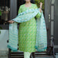 Sugandha Basanti- Handblock Printed Yellow Green Cotton Suit Set | Floral Jaal Design | Kota Doria Dupatta