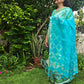 Neelambari – Sky Blue Kota Doria Saree with Zari Border