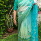 Neelambari – Sky Blue Kota Doria Saree with Zari Border