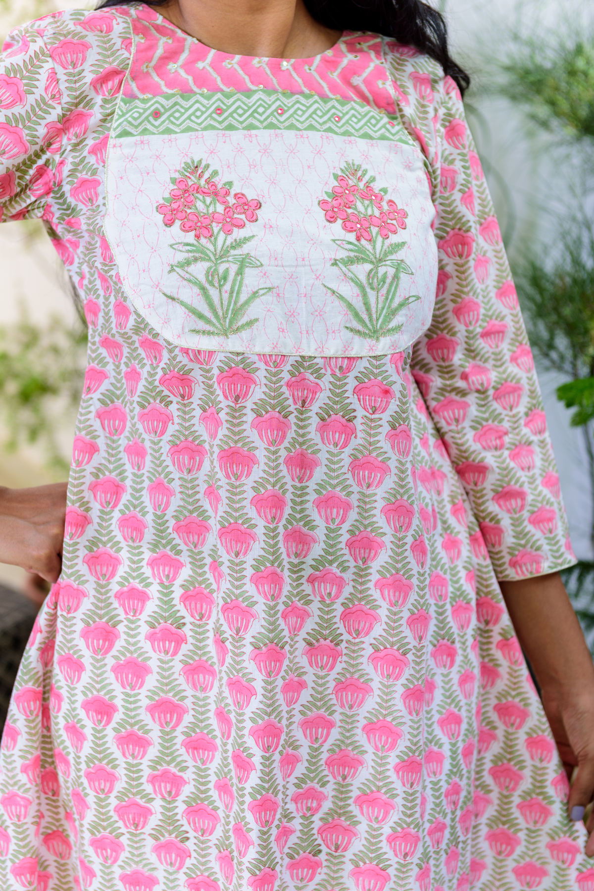 Pink Zoeya Boota Aline Kurta