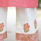 Rasm Hand Embroidered Textured Cotton Kurta, Printed Pants and Dupatta Set