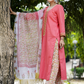 Rasm Hand Embroidered Textured Cotton Kurta, Printed Pants and Dupatta Set
